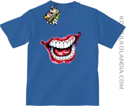 Halloween Jocker Smile Retro - koszulka dziecięca niebieska