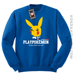 Play Pokemon - Bluza standard bez kaptura niebieska 