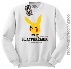 Play Pokemon - Bluza standard bez kaptura biała 