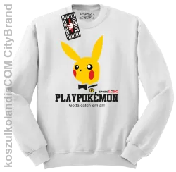 Play Pokemon - Bluza standard bez kaptura biała 