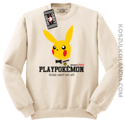 Play Pokemon - Bluza standard bez kaptura beżowa 