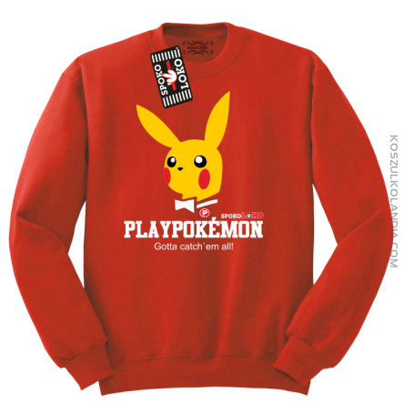 Play Pokemon - Bluza standard bez kaptura czerwona 