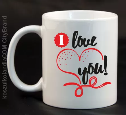 I LOVE YOU - RETRO - Kubek Ceramiczny