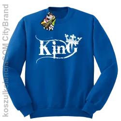 King Simple - Bluza standard bez kaptura niebieska 