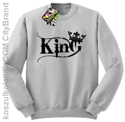 King Simple - Bluza standard bez kaptura melanż 
