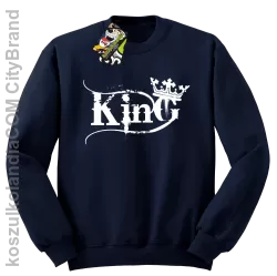 King Simple - Bluza standard bez kaptura granat