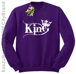 King Simple - Bluza standard bez kaptura fiolet 