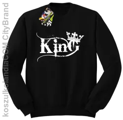 King Simple - Bluza standard bez kaptura czarna 