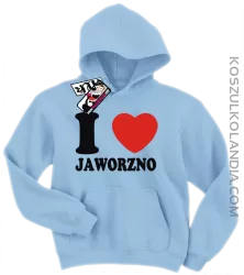 I love Jaworzno - bluza dziecięca z kapturem - błękitny
