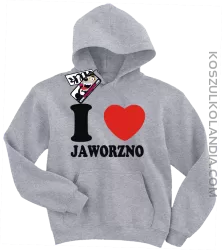 I love Jaworzno - bluza dziecięca z kapturem - melanżowy
