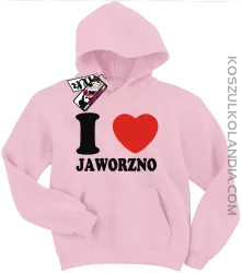 I love Jaworzno - bluza dziecięca z kapturem - różowy