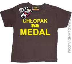 Chłopak na medal - koszulka dziecięca - brązowy