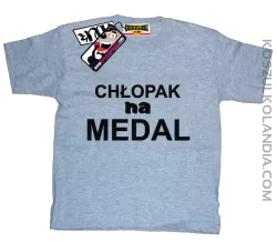 Chłopak na medal - koszulka dziecięca - melanżowy