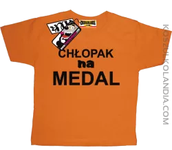 Chłopak na medal - koszulka dziecięca - pomarańczowy