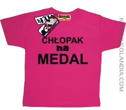 Chłopak na medal - koszulka dziecięca - różowy
