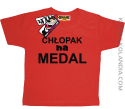 Chłopak na medal - koszulka dziecięca - czerwony