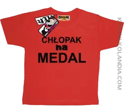 Chłopak na medal - koszulka dziecięca - czerwony