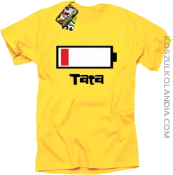 Tata Bateria do ładowania - Koszulka męska żółta 