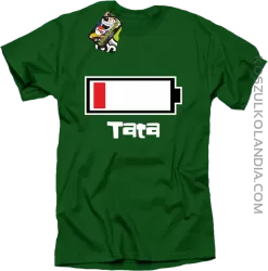 Tata Bateria do ładowania - Koszulka męska zielona 