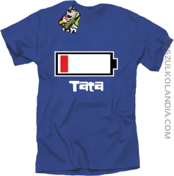 Tata Bateria do ładowania - Koszulka męska niebieska 