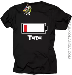 Tata Bateria do ładowania - Koszulka męska czarna 