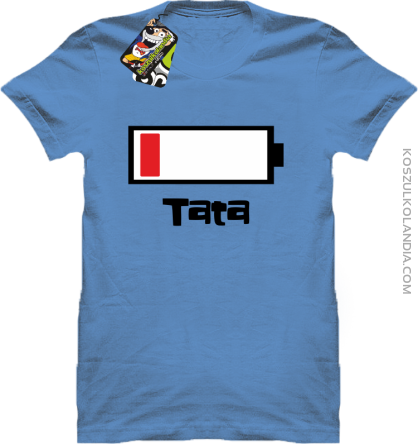 Tata Bateria do ładowania - Koszulka męska błękit 