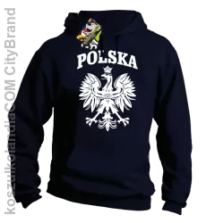 Polska - Bluza męska z kapturem granat