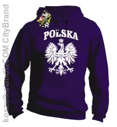 Polska - Bluza męska z kapturem fiolet 