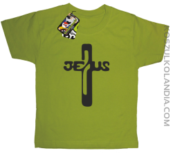 JEZUS w Krzyżu Symbol Vector - Koszulka Dziecięca - Kiwi