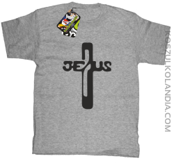 JEZUS w Krzyżu Symbol Vector - Koszulka Dziecięca - Melanż