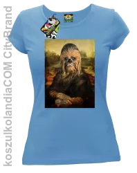 Mona Lisa Chewbacca CZUBAKA - Koszulka damska błękit 