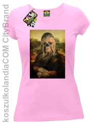 Mona Lisa Chewbacca CZUBAKA - Koszulka damska jasny róż 