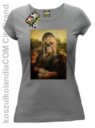 Mona Lisa Chewbacca CZUBAKA - Koszulka damska szara 