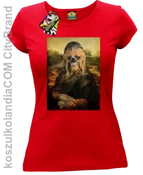 Mona Lisa Chewbacca CZUBAKA - Koszulka damska czerwona 