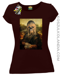 Mona Lisa Chewbacca CZUBAKA - Koszulka damska brąz 