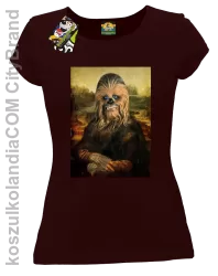 Mona Lisa Chewbacca CZUBAKA - Koszulka damska brąz 