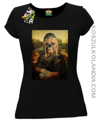 Mona Lisa Chewbacca CZUBAKA - Koszulka damska czarna 