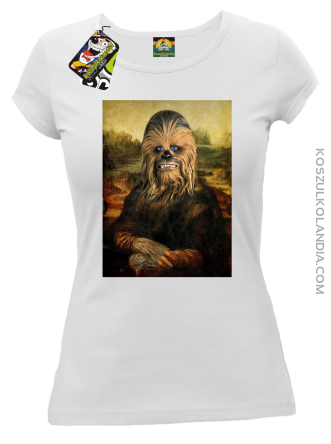 Mona Lisa Chewbacca CZUBAKA - Koszulka damska biała 