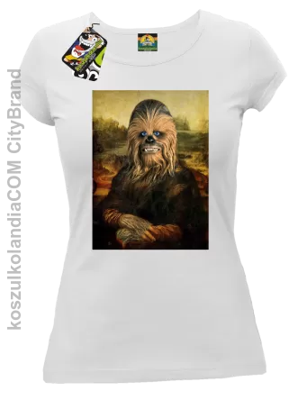 Mona Lisa Chewbacca CZUBAKA - Koszulka damska biała 