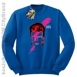 DAVID BOWIE thunder face - Bluza STANDARD męska - Niebieski