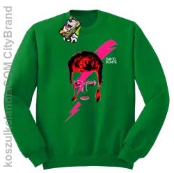 DAVID BOWIE thunder face - Bluza STANDARD męska - Zielony