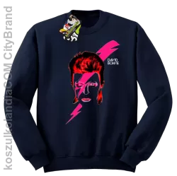 DAVID BOWIE thunder face - Bluza STANDARD męska - Granatowy