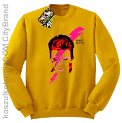 DAVID BOWIE thunder face - Bluza STANDARD męska - Żółty