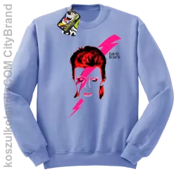 DAVID BOWIE thunder face - Bluza STANDARD męska - Błękitny