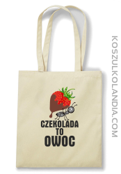 Czekolada to owoc - Torba EKO beżowa 