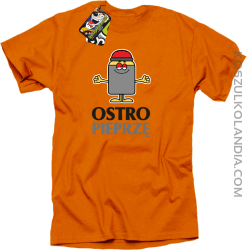 OSTRO pieprzę - Koszulka męska pomarańcz 