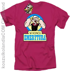 POPEY StrongMan W końcu emerytura - Koszulka męska fuchsia 