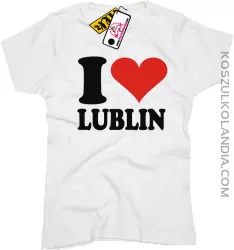 I LOVE LUBLIN - koszulka damska 2 koszulki z nadrukiem nadruk