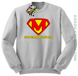 Zajefajny magister ala superman - bluza męska bez kaptura melanż