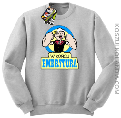 POPEY StrongMan W końcu emerytura - Bluza męska standard bez kaptura melanż 